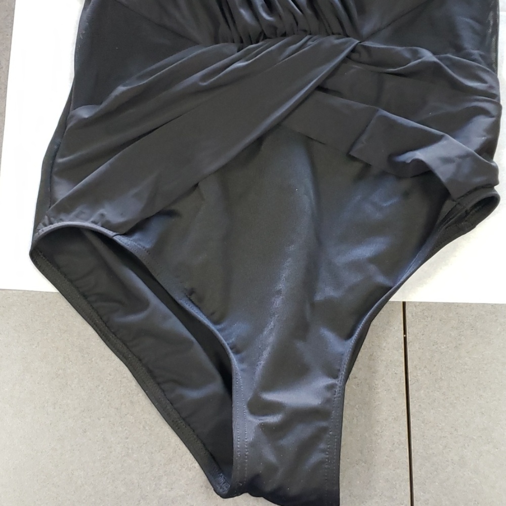 New Black Mesh Bathing Suit - Picture 2 of 4